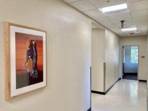 An example of framed artwork for a government project, executed by Peterson Picture framing experts.